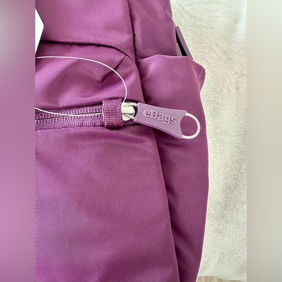 eBags Anti Theft Backpack in Eggplant Color - Picture 8 of 14